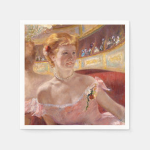 Mary Cassatt - Woman with Pearl Necklace in a Loge Napkin