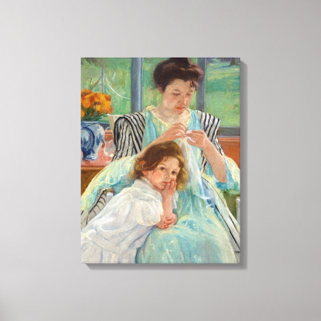 Mary Cassatt - Young Mother Sewing Canvas Print (Front)