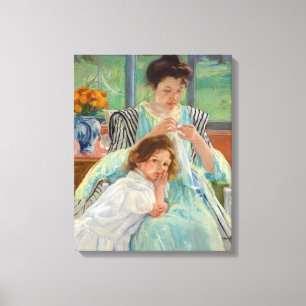Mary Cassatt - Young Mother Sewing Canvas Print