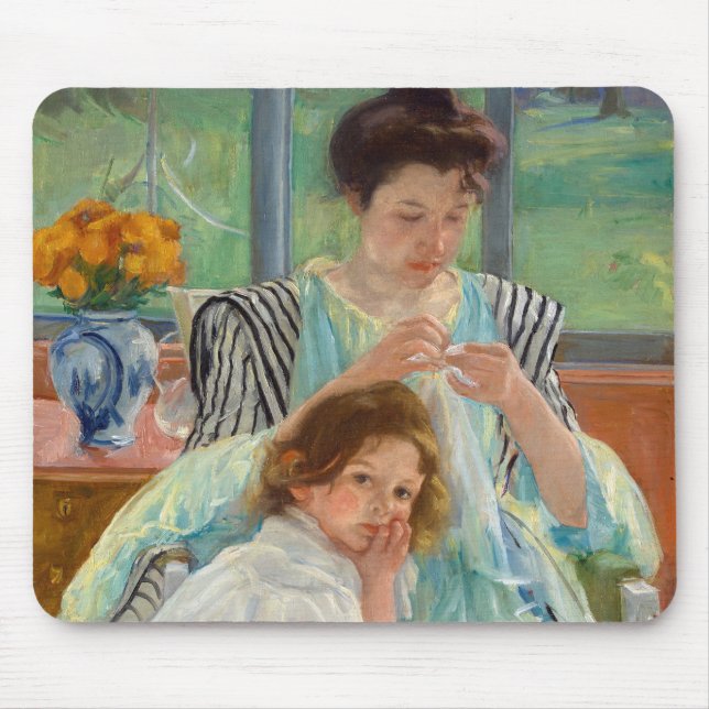 Mary Cassatt - Young Mother Sewing Mouse Pad (Front)
