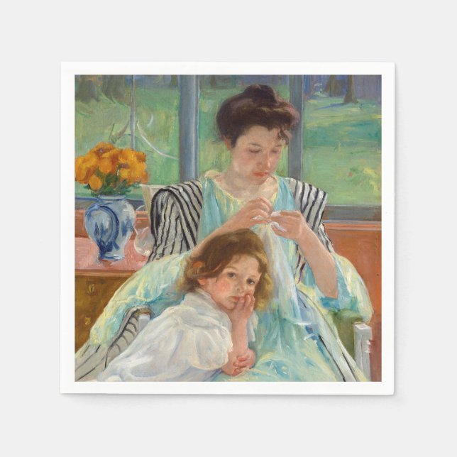 Mary Cassatt - Young Mother Sewing Napkin (Front)