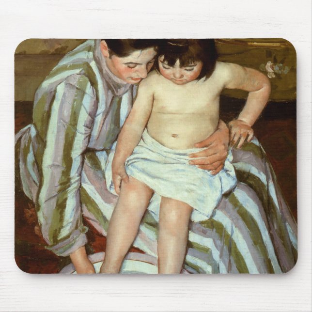 Mary Cassatt's The Child's Bath (circa 1892) Mouse Pad (Front)