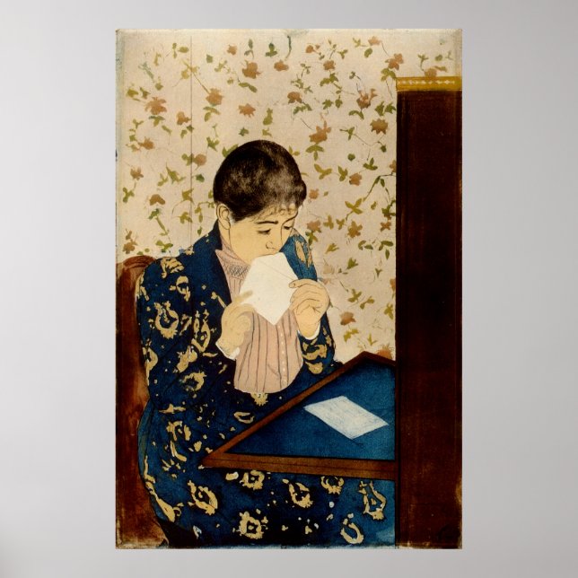 Mary Cassatt's The Letter (circa 1891) Poster (Front)