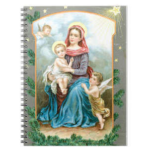 Mary Cherubs and Baby Jesus Notebook