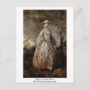 Mary Countess Howe By Thomas Gainsborough Postcard