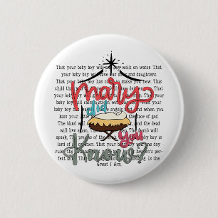 Mary Did You Know Christian Christmas Bible Verse 2 Inch Round Button