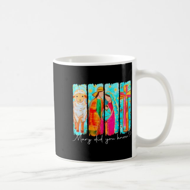 Mary Did You Know Nativity Art For Christmas Lover Coffee Mug (Right)