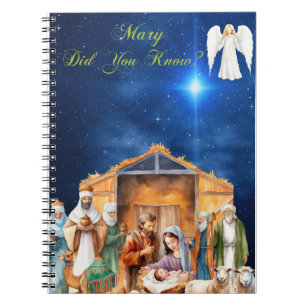  Mary Did You Know?" - Spiral Notebook