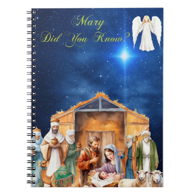  Mary Did You Know?" - Spiral Notebook (Front)