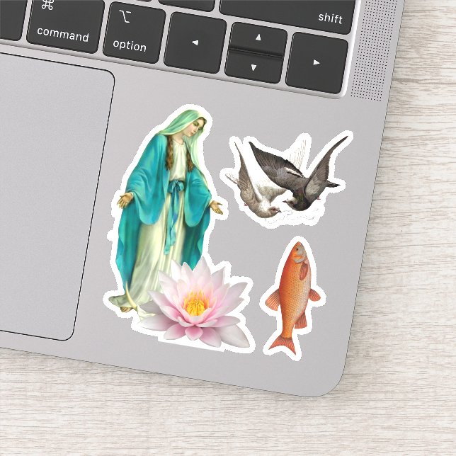 Mary, Doves, Fish (Detail)