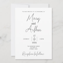 Mary - Faire-part de mariage minimaliste moderne