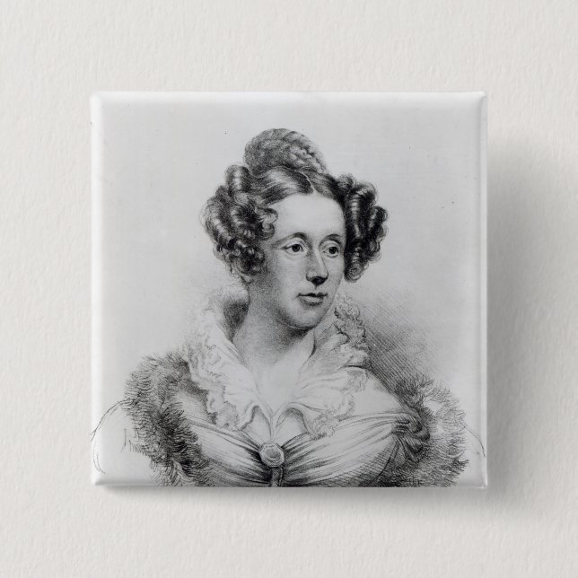 Mary Fairfax Greig Somerville 2 Inch Square Button (Front)