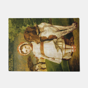 Mary Fox With Her Spanish Pointer Dog (G.F. Watts) Doormat