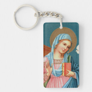 Mary, from F. Lippi’s Annunciation (Detail; M 038) Keychain