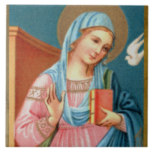 Mary, from F. Lippi’s Annunciation (Detail; M 038) Tile