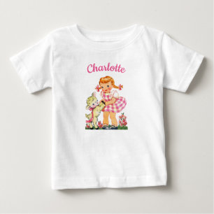 Mary Had a Little Lamb personalized name girl Baby T-Shirt