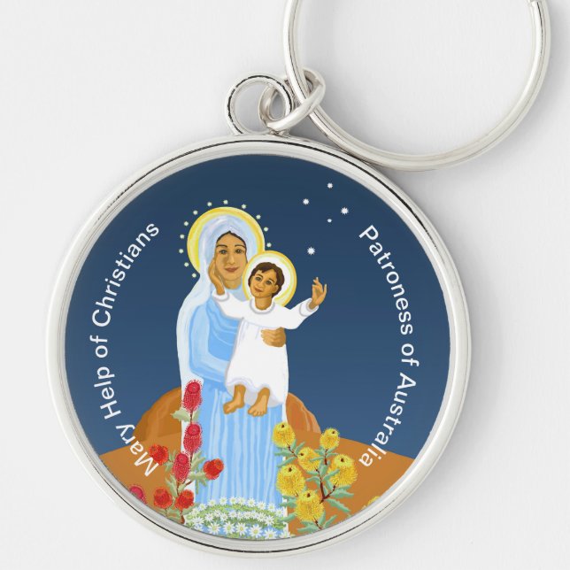 Mary help of Christians Keychain (Front)