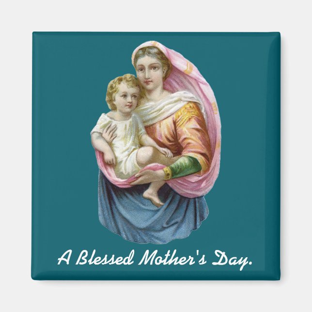 Mary Holding Jesus Mother's Day Magnet (Devant)