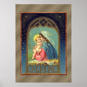 Mary Holding The Baby Jesus Poster