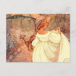 Mary in Her Garden Postcard