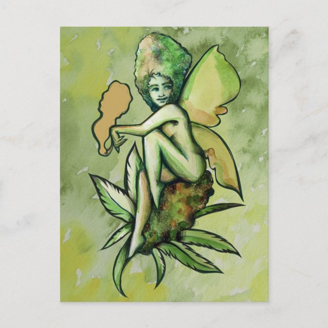 Mary Jane Fairy Green Goddess Toker                Postcard (Front)