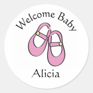 Mary Janes Baby Shower Stickers