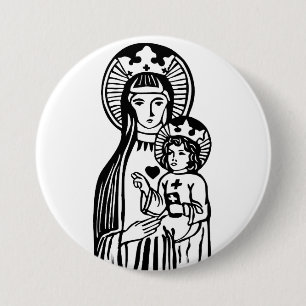 Mary & Jesus 3 Inch Round Button