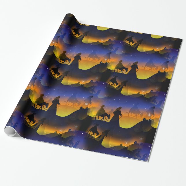 Mary & Joseph Christmas Nativity Wrapping Paper (Unrolled)