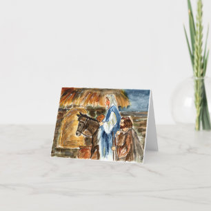 Mary & Joseph Note Card Blank inside w Envelope
