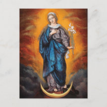Mary, Madonna Lily, Crescent Moon