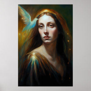 Mary Magdalene and a bird gorgeous Poster