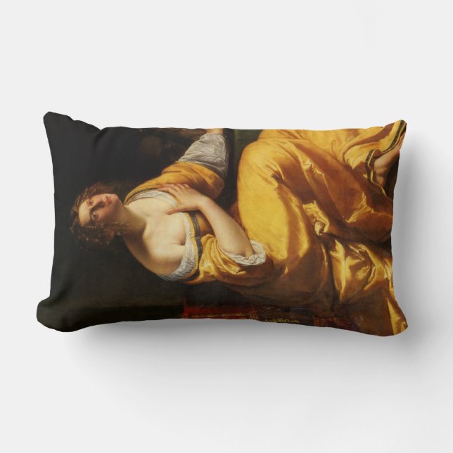 Mary Magdalene (by Artemisia Gentileschi) Lumbar Pillow (Front)