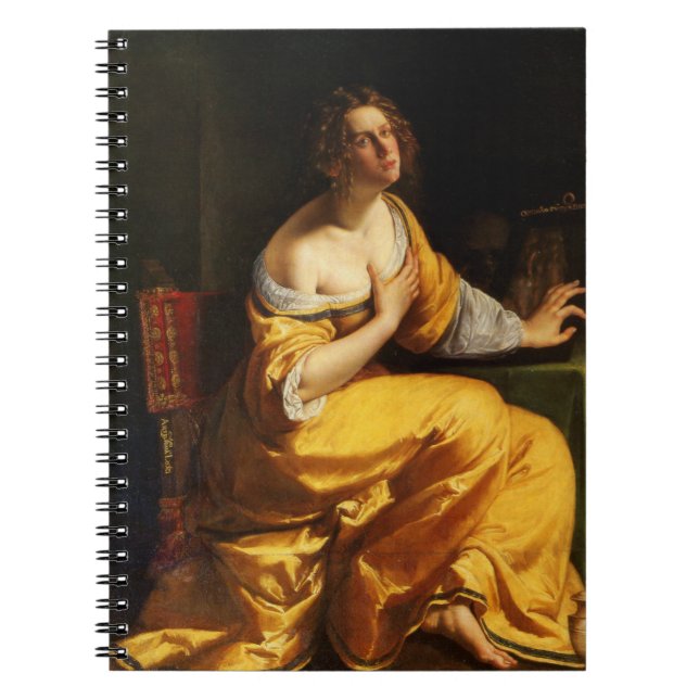 Mary Magdalene (by Artemisia Gentileschi) Notebook (Front)