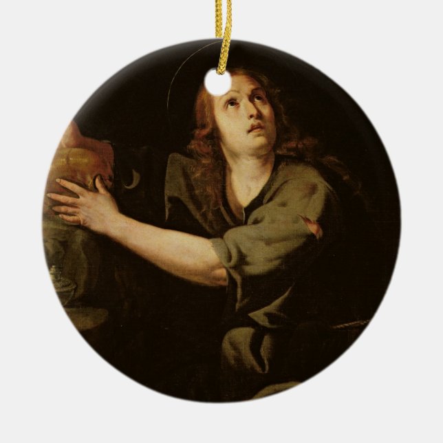 Mary Magdalene Ceramic Ornament (Front)