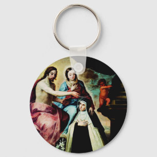 Mary Magdalene de Pazzi by Pedro de Moya Keychain