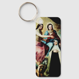 Mary Magdalene de Pazzi by Pedro de Moya Keychain