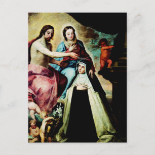 Mary Magdalene de Pazzi by Pedro de Moya  Postcard