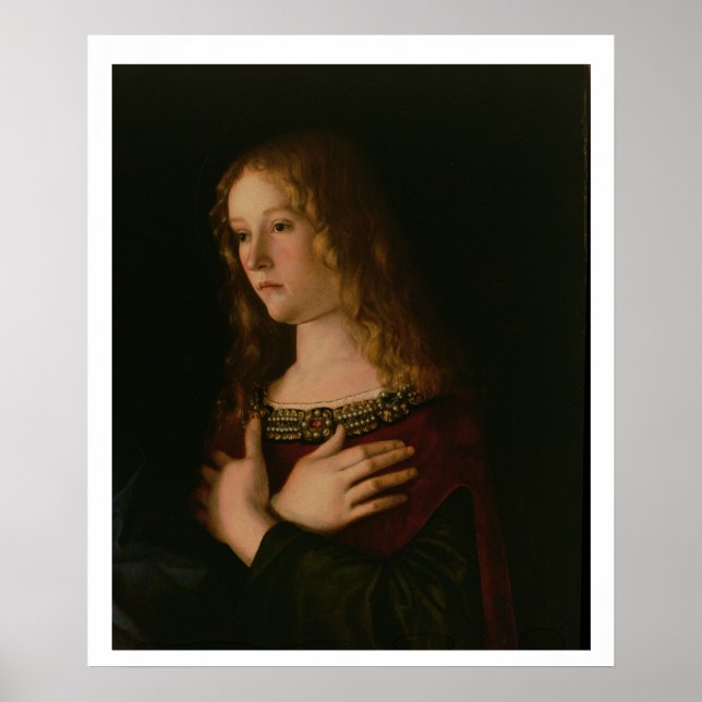 Mary Magdalene, detail from the Virgin and Child w Poster (Front)