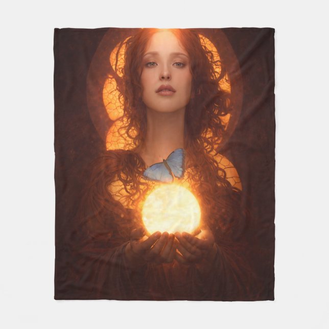 Mary Magdalene Fleece Blanket (Front)