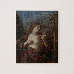 Mary Magdalene in Penitence (oil on canvas) 2 Jigsaw Puzzle