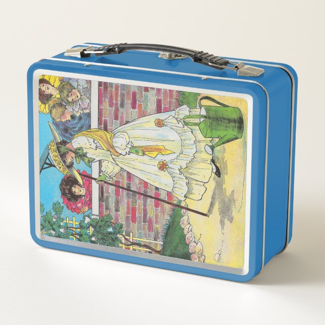 Mary Mary Quite Contrary How Does Your Garden Grow Metal Lunch Box (Back)