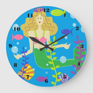 Mary Mermaid Large Clock