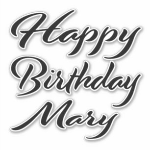 Mary Name Vorname black Sticker Geburtstag