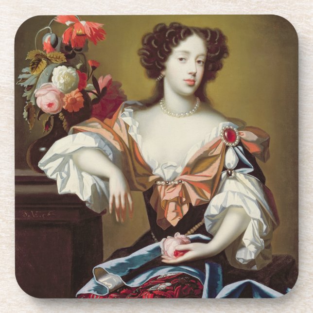 Mary of Modena (1658-1718), c.1680 (oil on canvas) Coaster (Front)