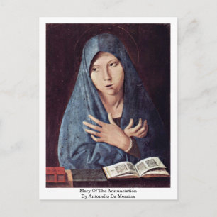 Mary Of The Annunciation By Antonello Da Messina Postcard