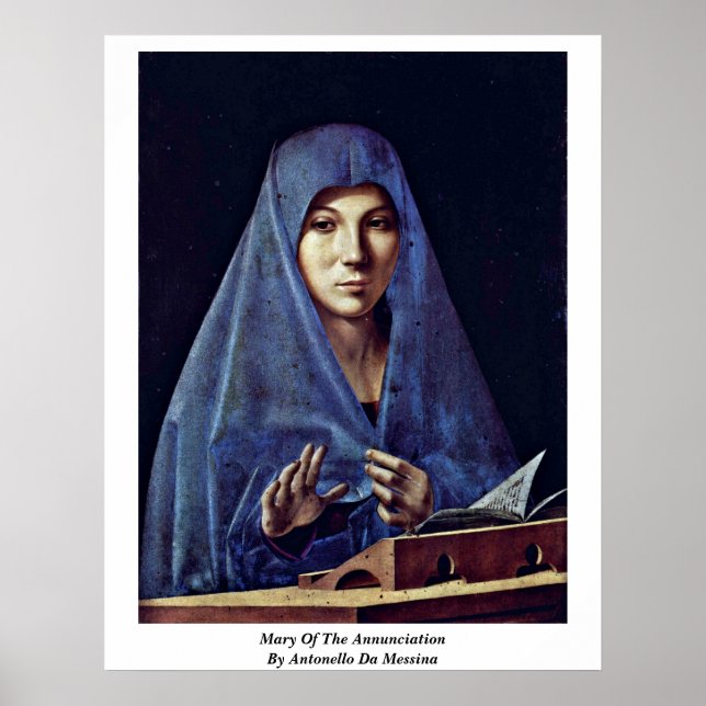 Mary Of The Annunciation By Antonello Da Messina Poster (Front)