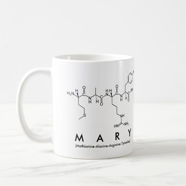Mary peptide name mug (Left)