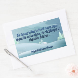 Mary Pettibone Poole Inspirational Quote "Brains" Sticker