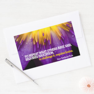 Mary Pettibone Poole Inspirational Quote "Brains" Sticker