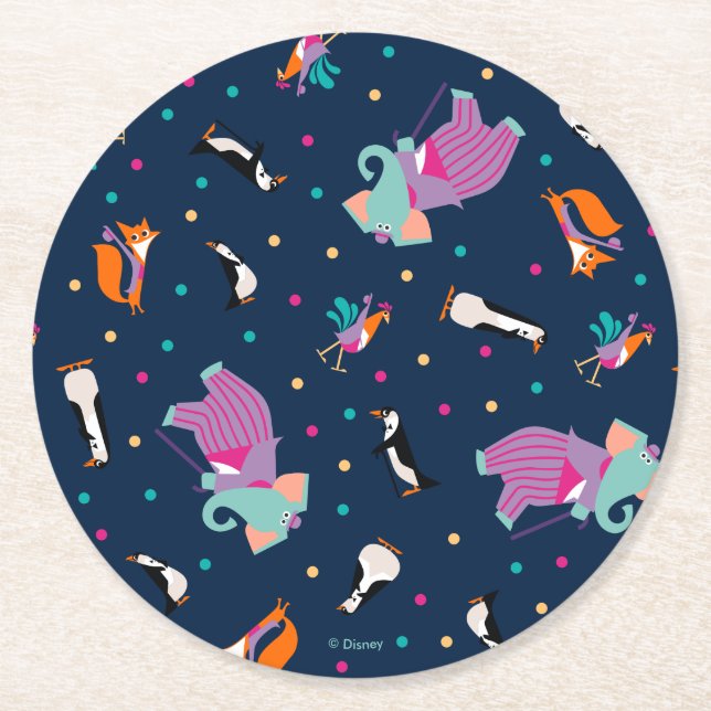 Mary Poppins | All Mixed Up Pattern Round Paper Coaster (Front)